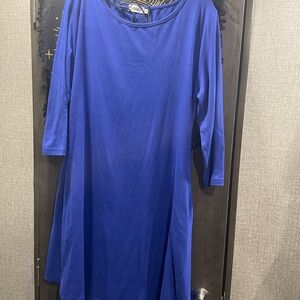 Cobalt Blue A-Line Dress